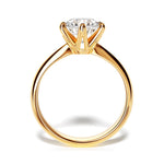 Eterna Moissanite Round Cut Solitaire Gold Ring