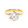 Eterna Moissanite Round Cut Solitaire Gold Ring