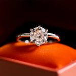 Eterna Moissanite Round Cut Solitaire Ring