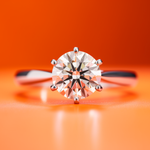 Eterna Moissanite Round Cut Solitaire Ring