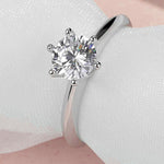 Eterna Moissanite Round Cut Solitaire Ring