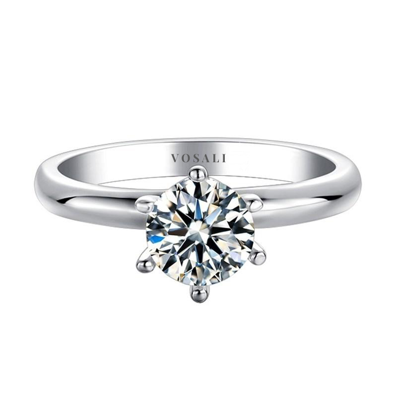 Eterna Moissanite Solitare Ring - Vosali