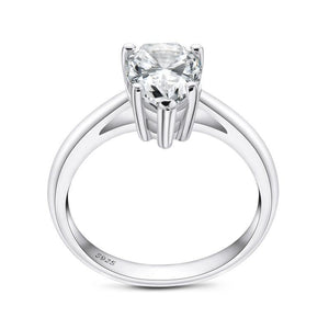 Lacrima Moissanite Solitare Ring - Vosali