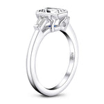 Farfala Emerald Cut Moissanite Ring