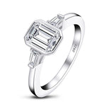 Farfala Emerald Cut Moissanite Ring