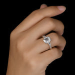 Farfala Emerald Cut Moissanite Ring
