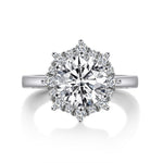 Fiocco Di Neve Snow Flake Halo Moissanite Ring