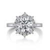 Fiocco Di Neve Snow Flake Halo Moissanite Ring