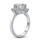 Fiocco Di Neve Snow Flake Halo Moissanite Ring