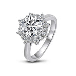 Fiocco Di Neve Snow Flake Halo Moissanite Ring