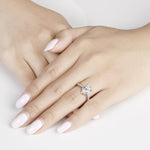 Lacrima Moissanite Solitare Ring - Vosali