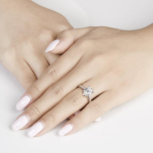 Lacrima Moissanite Solitare Ring - Vosali